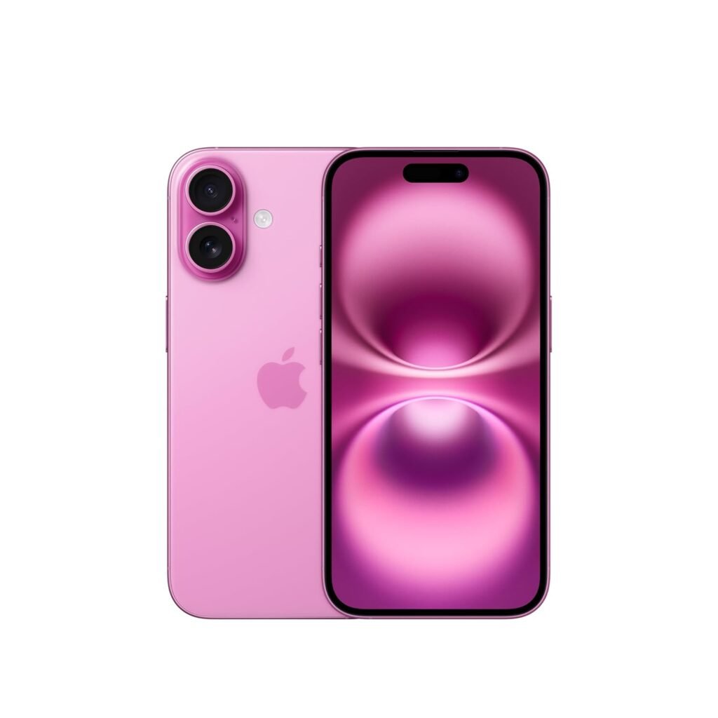 Apple iPhone 16 (128GB) 5G – A18 Chip, Camera Control & Big Boost in Battery Life- Pink