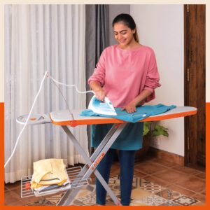 Foldable Metal Ironing Board (Silver, 2-Year Warranty)